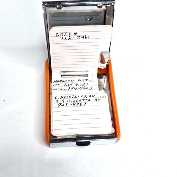 Vintage Miniature Pocket Flip Address Phone Number Book Index Metal Floral - Picture 6 of 8